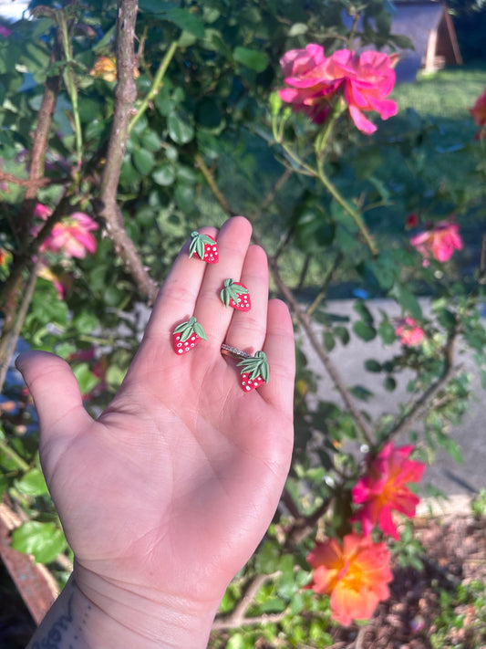 Clearance Tiny strawberry studs