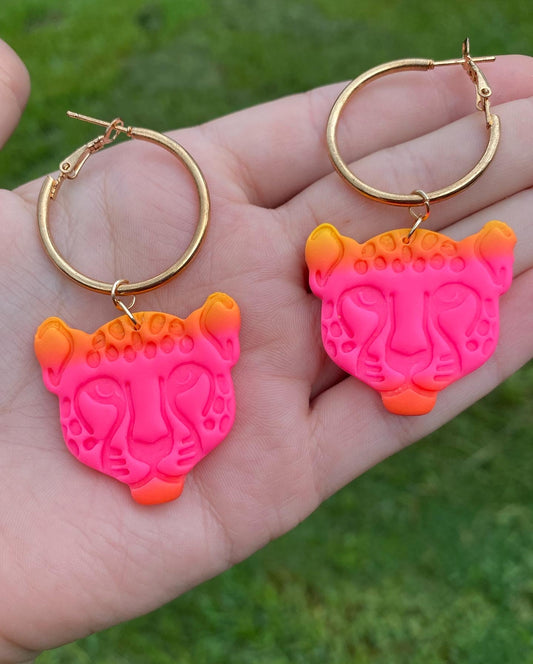 Leopard earrings