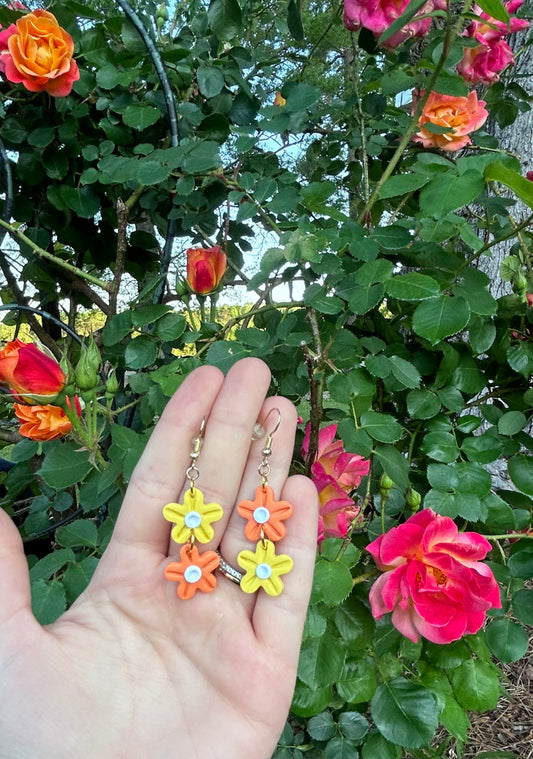 Clearance Flower dangle earrings