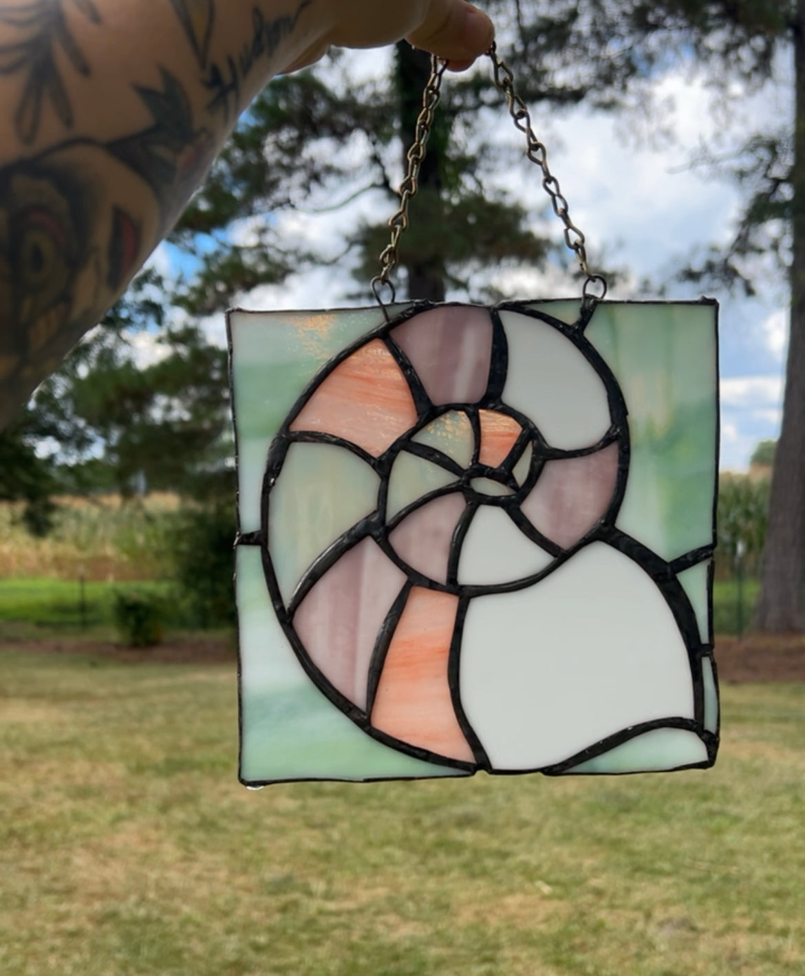 !NEW! Stained glass seashell