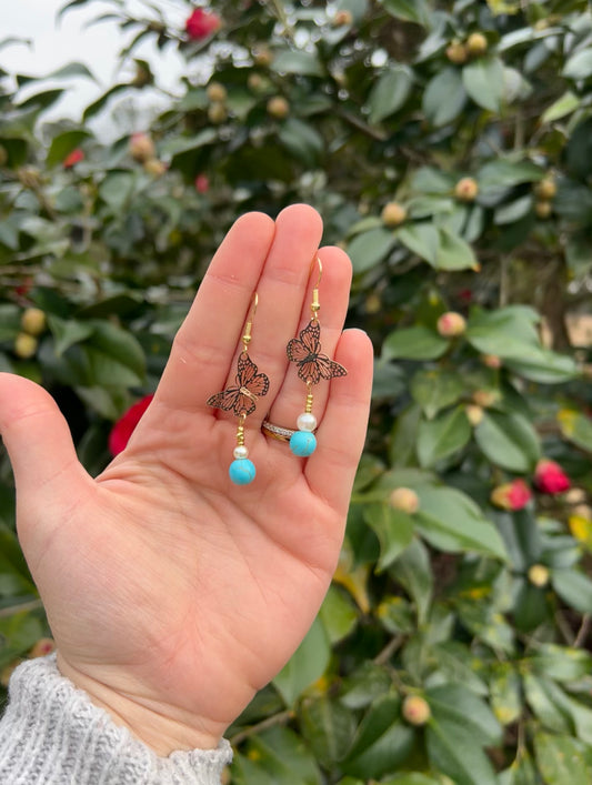 Hudson’s butterfly earrings