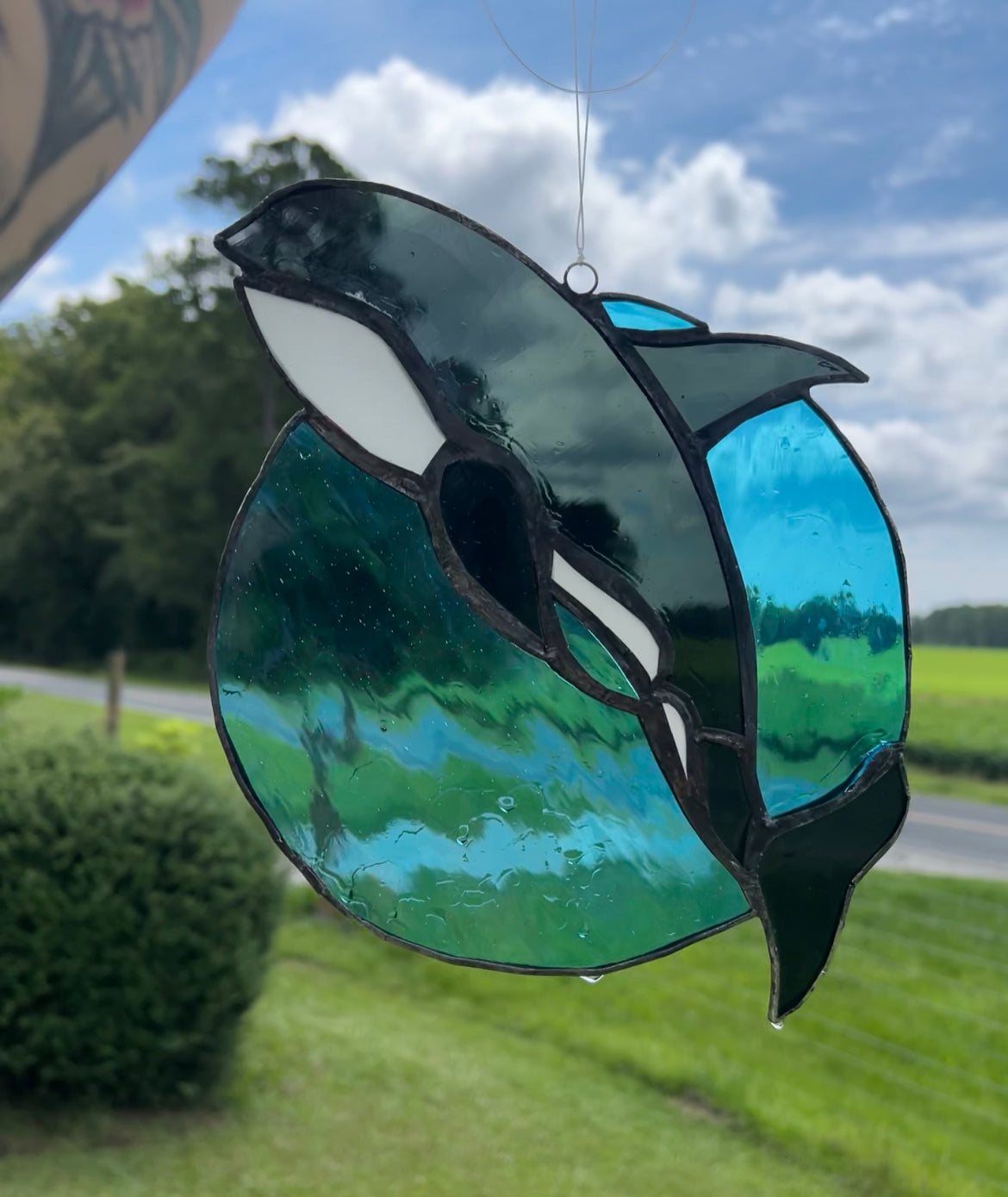 !NEW! Stained glass orca spinner