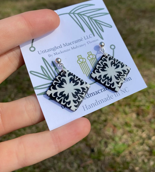 Spanish tile earrings