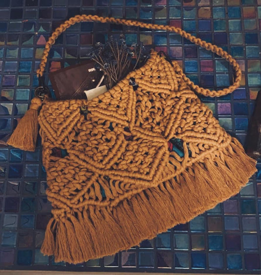 Macrame Purse - Open top